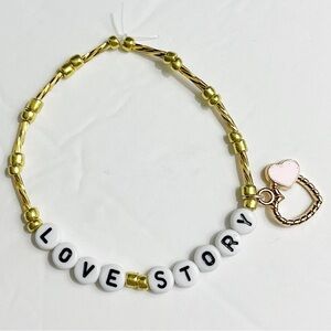 Taylor Swift Eras Tour Friendship Bracelet Love Story with Heart Charm